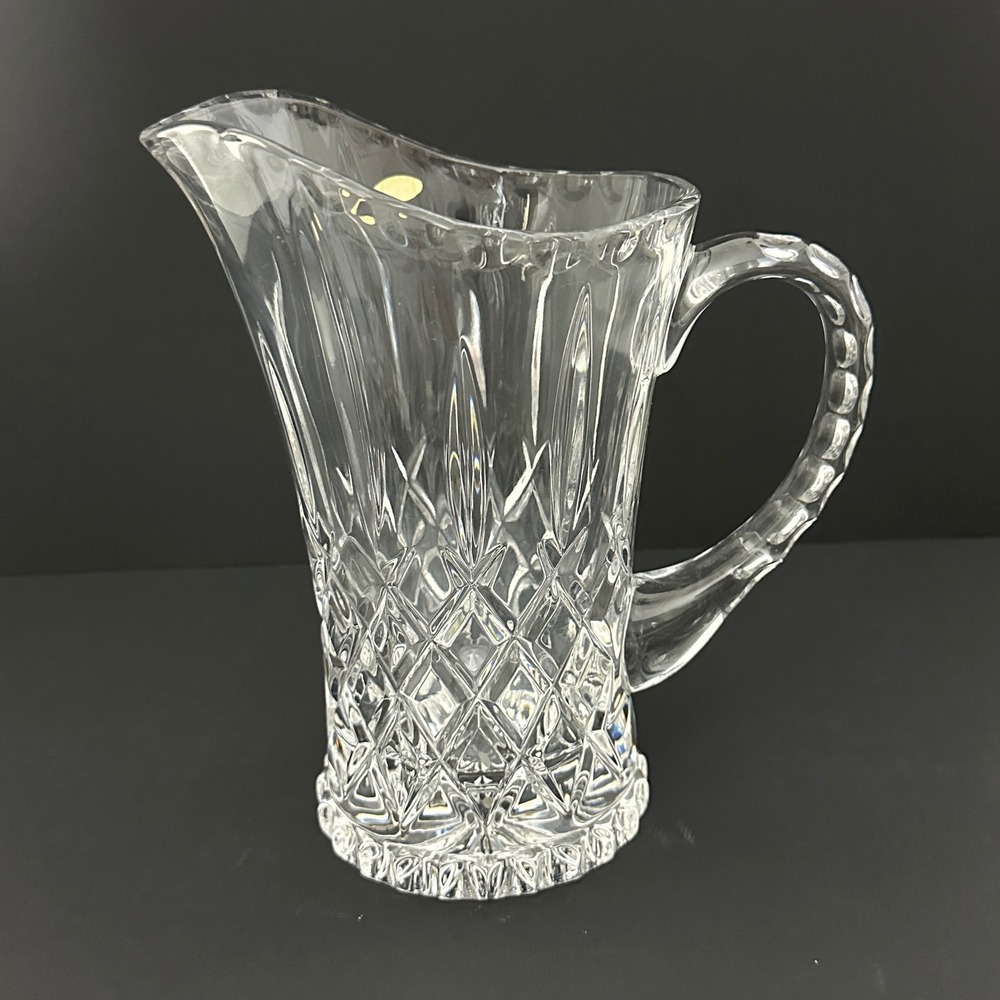 VTG Gorham King Edward Full Lead Crystal Water Pitcher West Germany Cut Glass